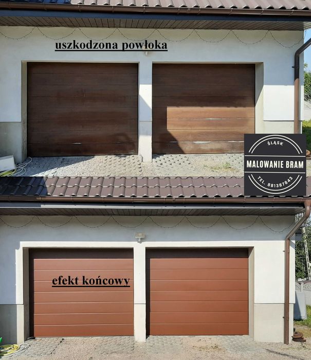 Malowanie BRAMA garażowa naprawa RENOWACJA serwis Wiśniowski Normstahl