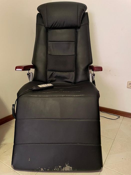 Cadeira de massagem eléctrica em pele