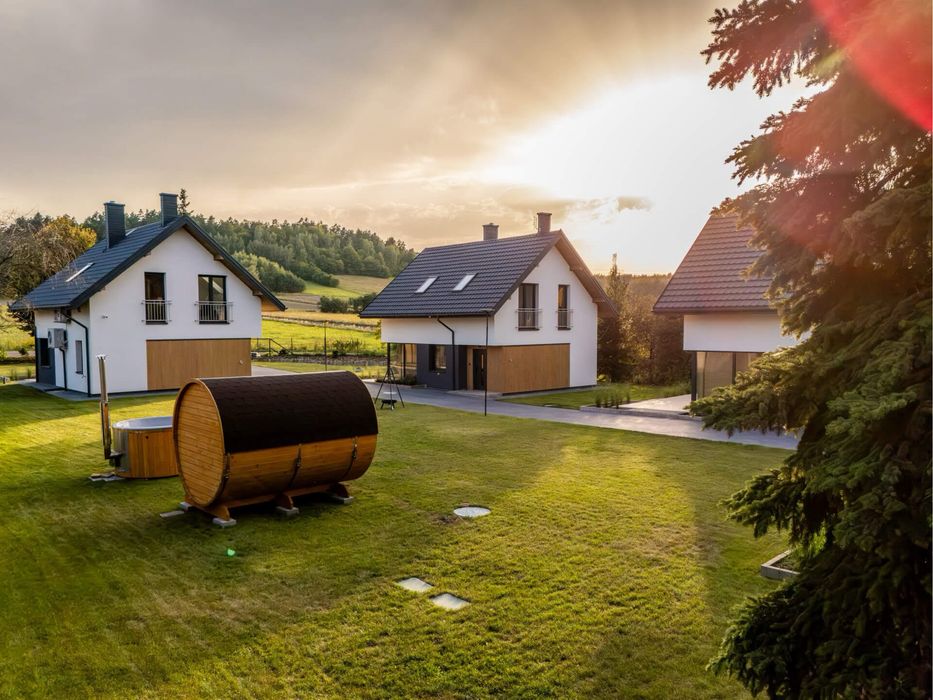 Huta Szumy  konfortowe 4 domy domki do wynajecia sauna balia