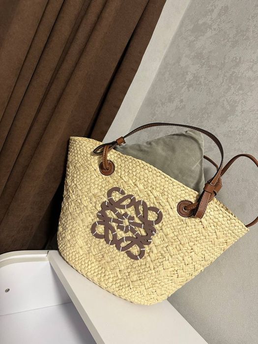 Сумка Loewe солом'яна плетена сумочка лоеве соломенная пляжная летняя