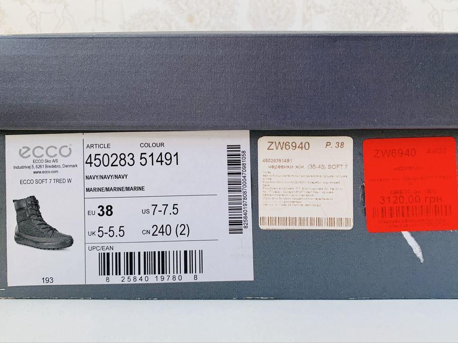 Зимові жіночі черевики Ecco ZW6940