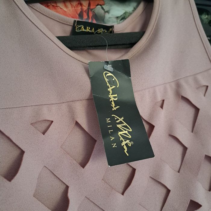 Sukienka  nowa CARA MIA roz 36/s pudrowy roz