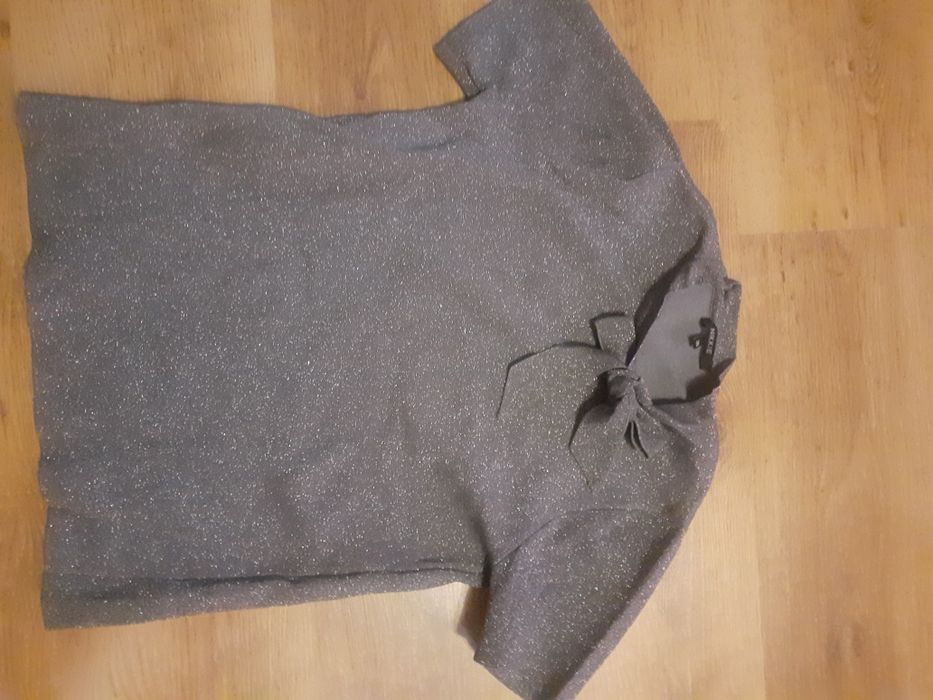 Bluzka nikkie srebrna wiązanie tanio