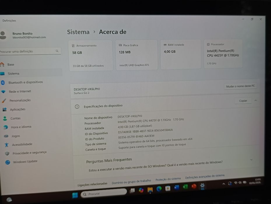Surface Go 2 com Teclado