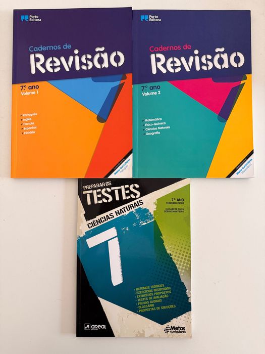 Manuais, Cadernos e livros de Exercícios - 7.º Ano