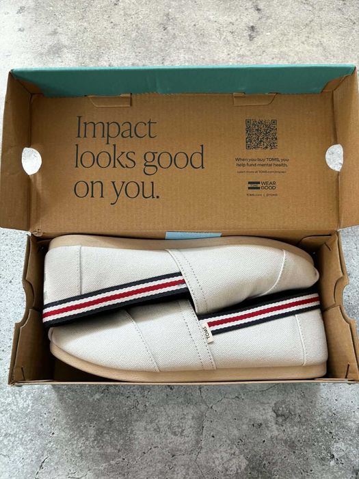 Wsuwane buty espardyle TOMS Alpargata classic szare nowe! rozmiar 40.5