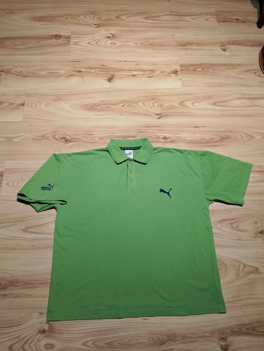 Zielona Koszulka Polo Puma Vintage 80's