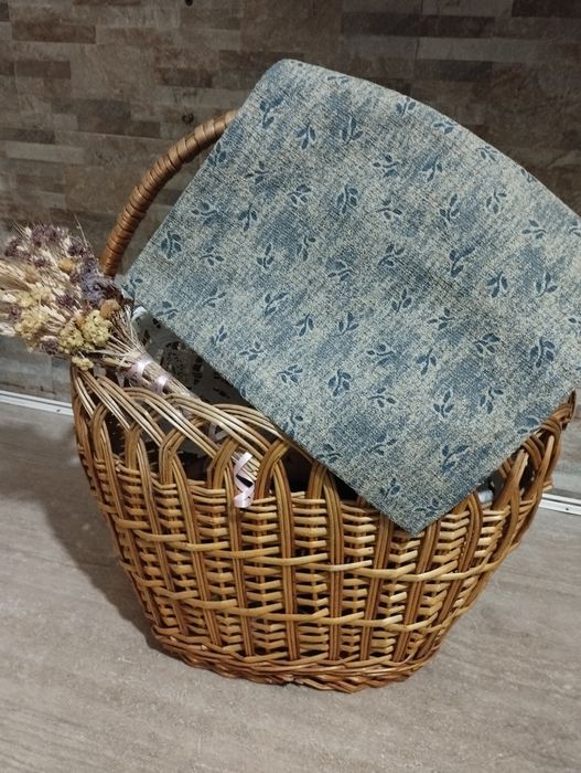 Жаккардовая сервировочная салфетка принт листочки, лофт, винтаж пасха