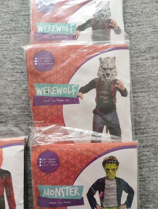 Nowy Strój karnawałowy halloween wilkołak 110