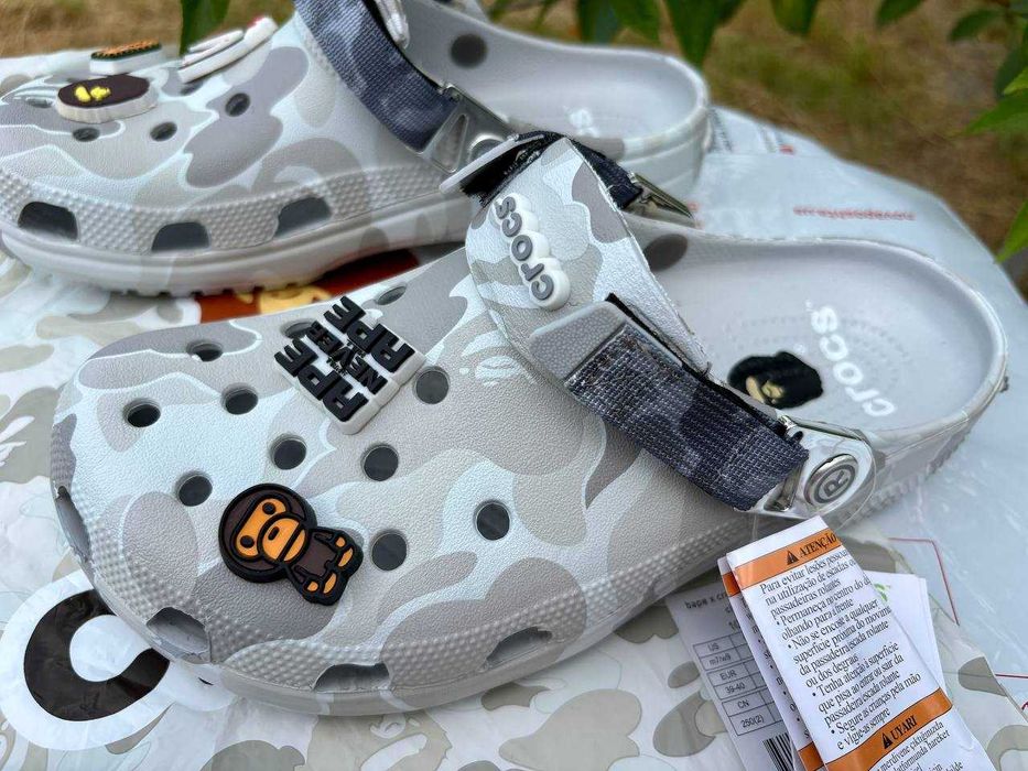 Крокси чоловічі Crocs x BAPE Classic Clog 39 розмір на стопу 24.5-25.1 см ТОР 2026