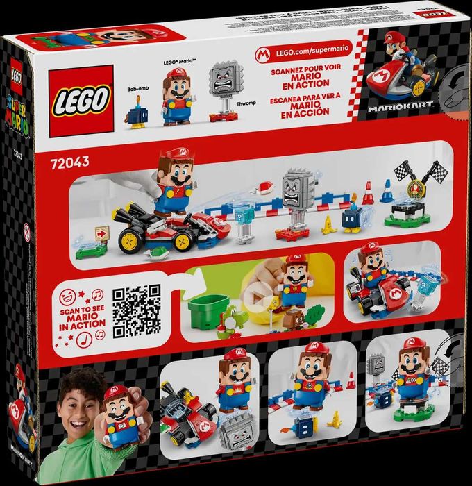Mario Kart™ – LEGO® 72043 Mario™ interativo e Kart padrão