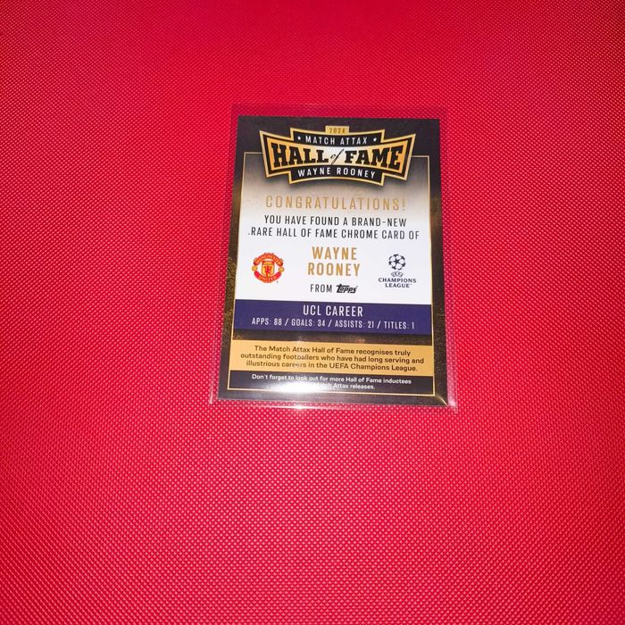Wayne Rooney Hall of Fame Topps Match Attax