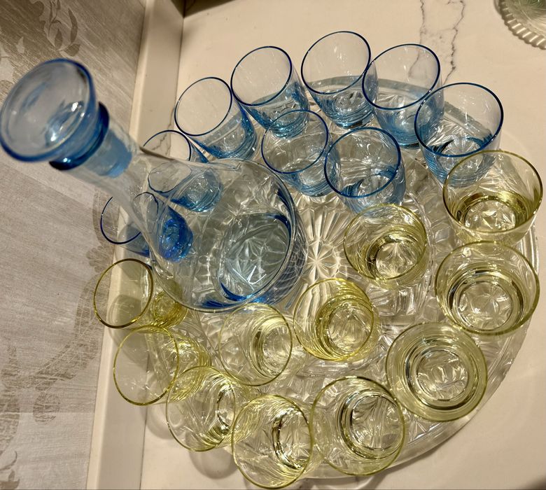 Цветное Стопки, рюмки, бокалы период ссср