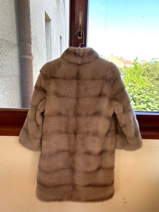 Шуба норкова кремова (рукавички у подарунок)