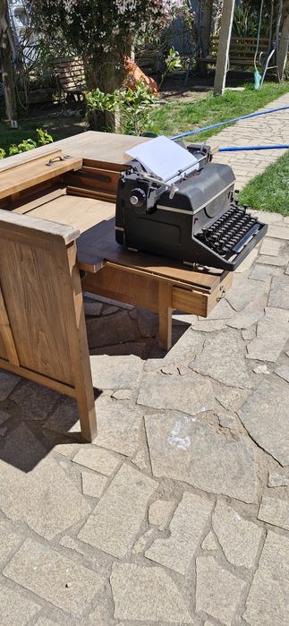 Secretária com máquina escrever Hermes standardo 6 - 1940/50