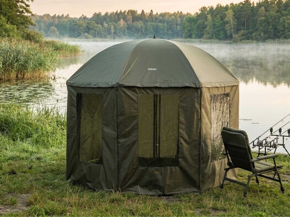 Parasol Wędkarski Namiot 240 cm z Pełną Osłoną Wodoodporny