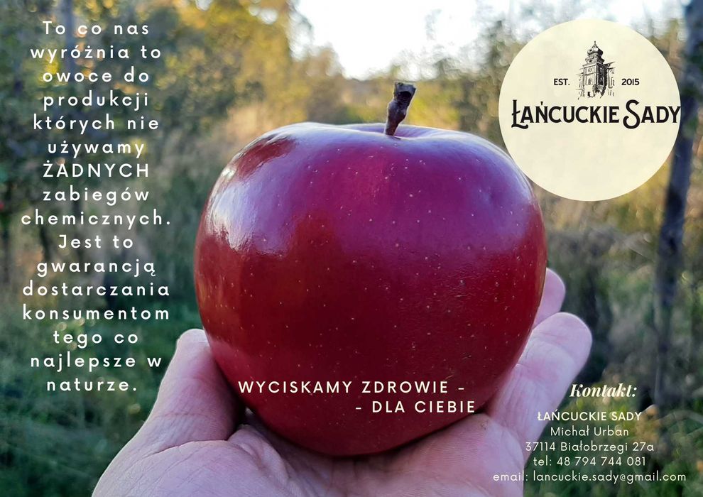 Soki Jabłkowe NFC 10L ekologiczne, 100%naturalne, starodawna odmiana