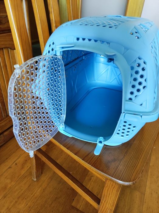 Transportadora para Gato ou Cão Pequeno Azul