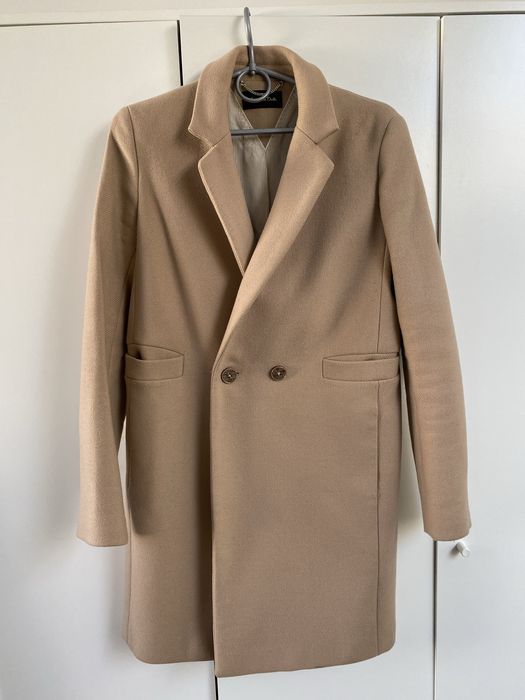 Massimo Dutti wełniany płaszcz beżowy r. 36