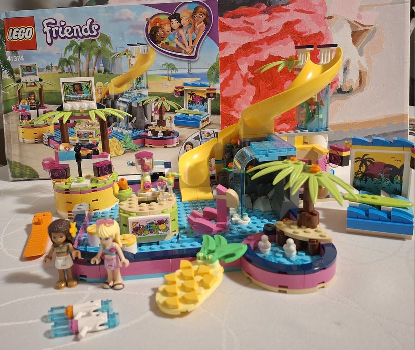 Klocki lego friends 41374 impreza Andrei na basenie