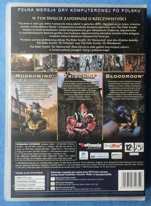 The Elder Scrolls III - Morrowind - Złota Edycja - PL