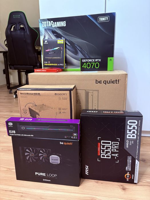 Komputer PC Gamingowy Zestaw RTX Ryzen BeQiet GTA CS Roblox Farming