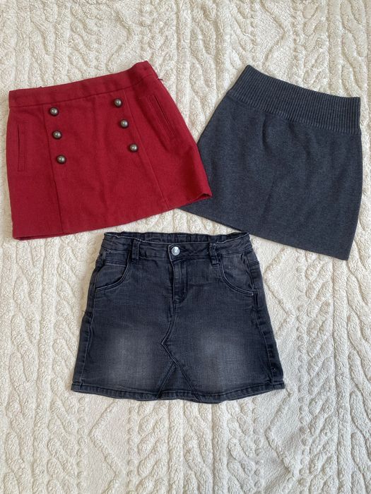 Спідниця джинсова, трикотажна, шерстяна