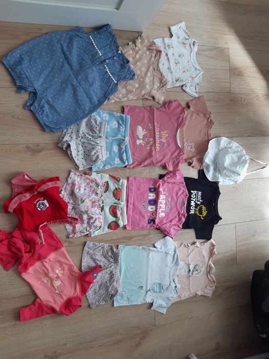 Paka ubranek letnich dla dziewczynki, rozm. 68-80