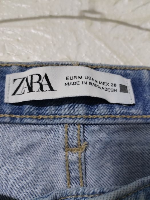 Блакитна джинсова максі спідниця   від  ZARA