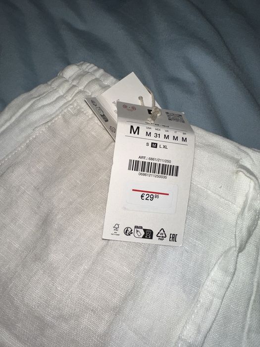 calções zara brancos