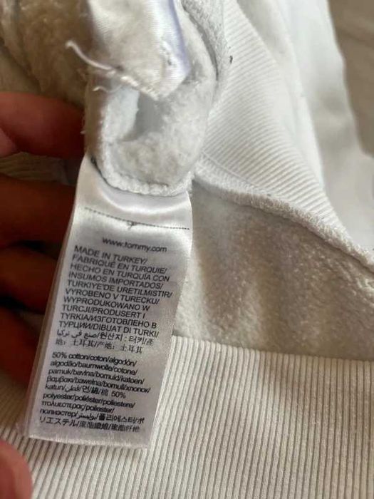 Bluza Tommy Jeans Crewneck biała M boxy y2k vintage
