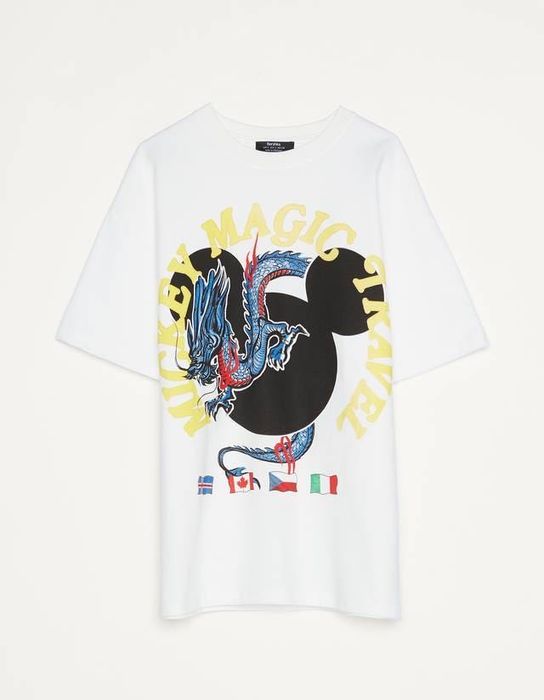 Новая плотная качественная оверсайз футболка Bershka x Disney