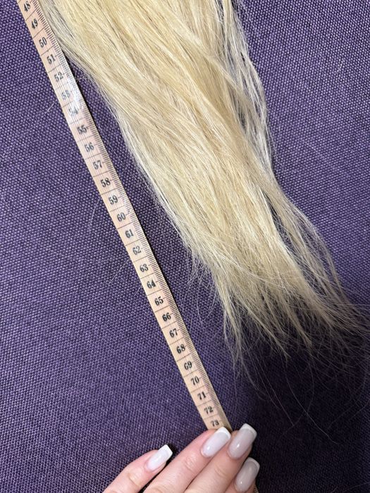 Волосся для нарощування ідеально гладке блонд 70 см 110 грам