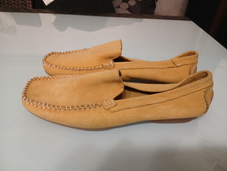 Buty mokasyny beżowe skóra 100% exstra jakość ,nowe cena 279 zł.