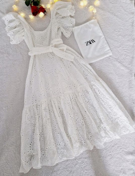 Sukienka Zara boho haft angielski