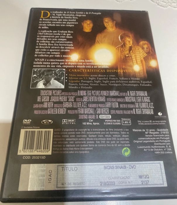 Sinais dvd…………….