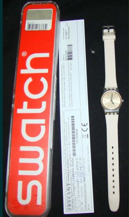 SWATCH zegarek dziewczęcy kolorowa tarcza LK372
