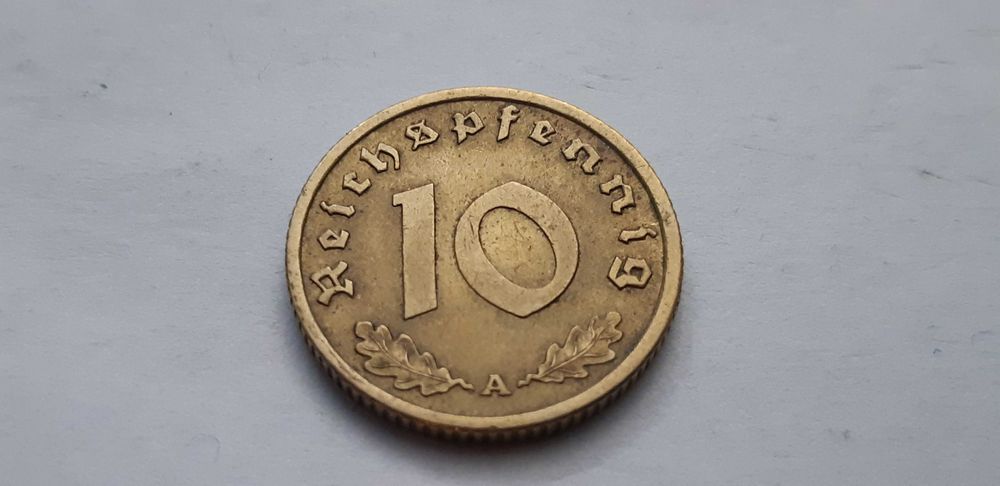 Niemcy III Rzesza 10 fenigów, pfennig 1939 rok mennica A