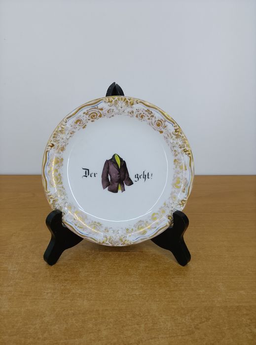 KPM Berlin – zabytkowy porcelanowy talerzyk dekoracyjny 15 cm