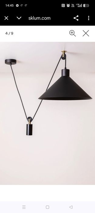 Lampa sufitowa Sklum regulowana wysokość