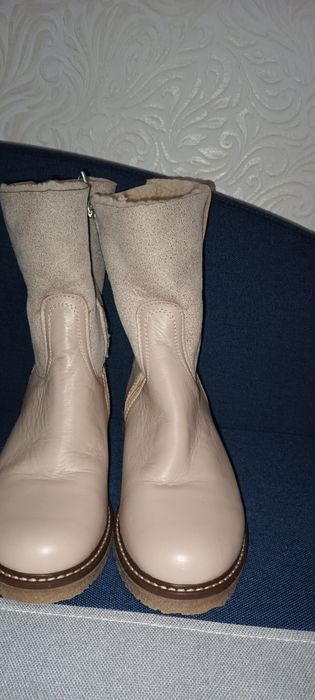 Шкіряні , кожані зимові ботинки .р 36