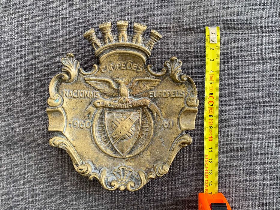 Cinzeiro vintage antigo Benfica Campeão Europeu 1960, 1961