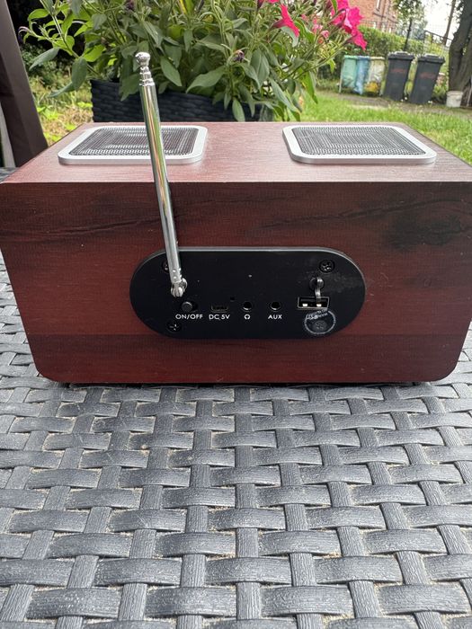 Radio przenośne Blaupunkt PP5.2BR | USB, AUX, FM | Drewniana obudowa