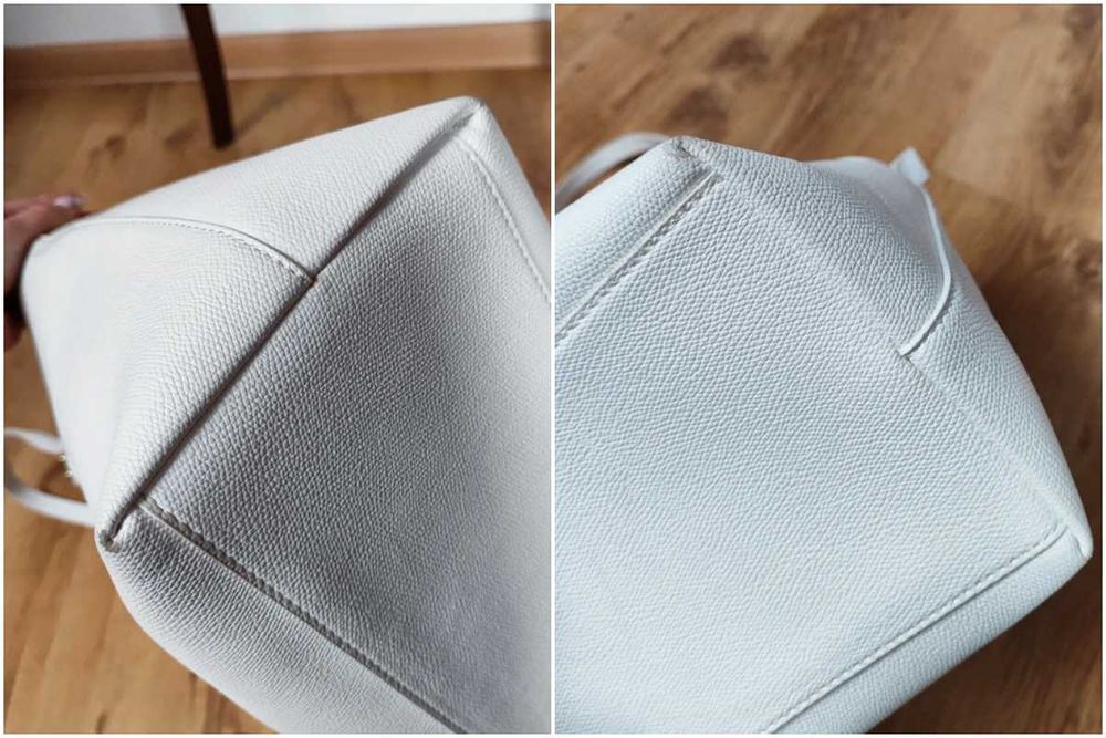 Guess torba Genevieve shopper bag shopperka torebka biała saffiano