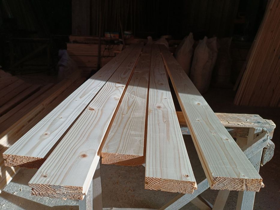 Eco Wood Вагонка дерев'яна, імітація бруса, підлога.