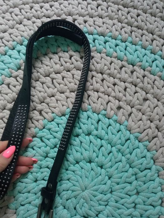 Pasek czarny Benetton dżety