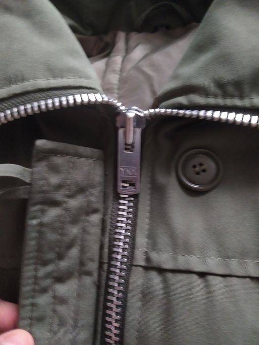 Zimowa kurtka parka z kieszeniami, suwak YKK r. M