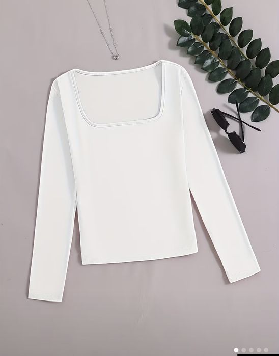 Жіноча футболка з довгим рукавом - Квадратний виріз