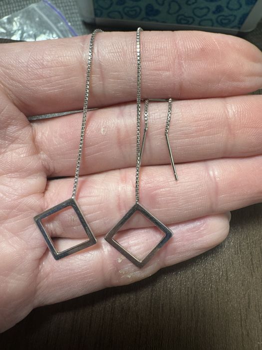 Срібні сережки протяжки