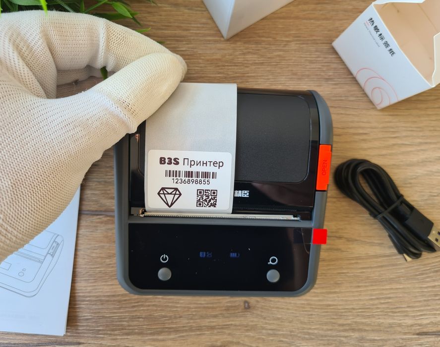 Термопринтер этикеток 20-75 мм блютуз Niimbot B3S принтер наклейок